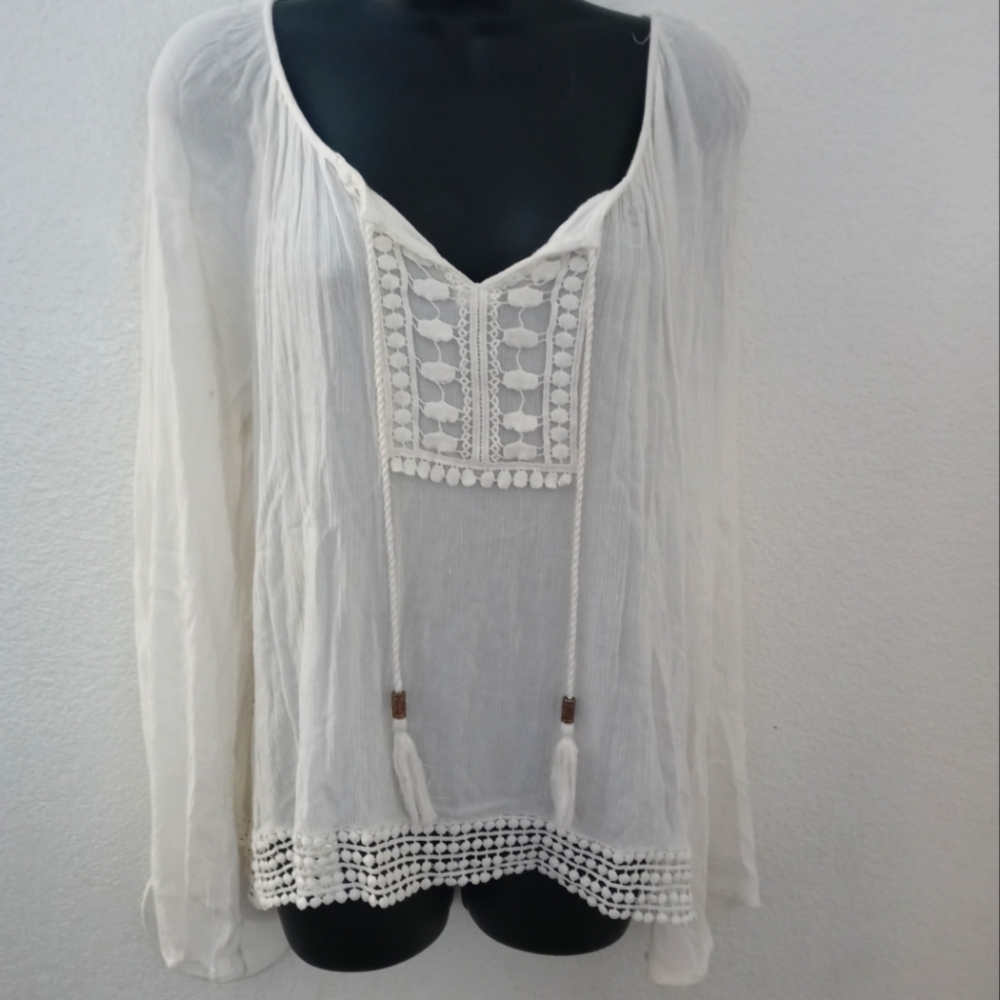 Long Sleeve Peasant Blouse